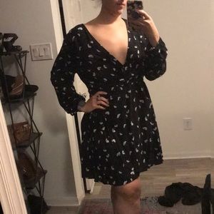 Forever 21 plus size 3X v neck tie waist dress